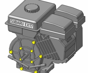 3D модель Двигатель SUBARU серии EX17D