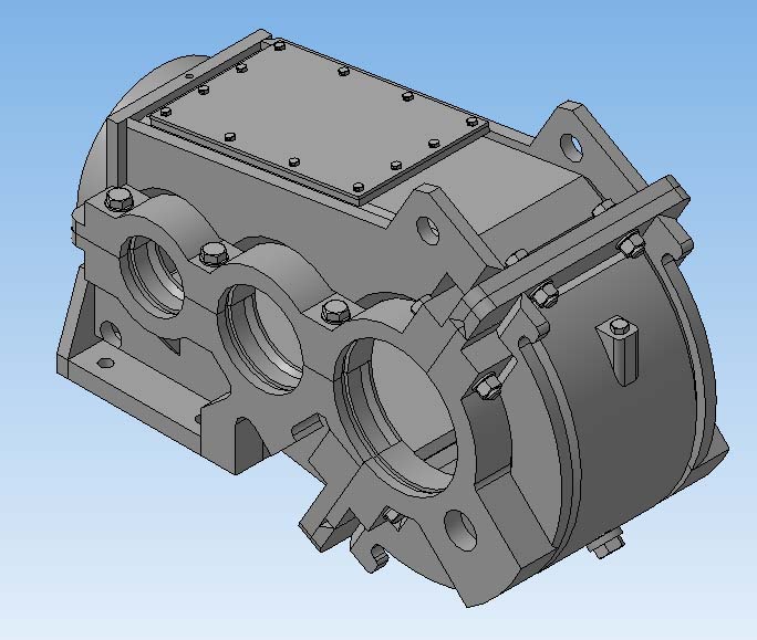 3D модель Корпус редуктор КЦ2вн-250 (сварной вариант)