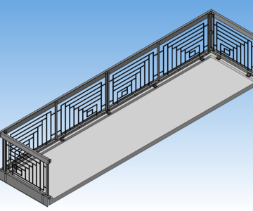 3D модель Балконное ограждение