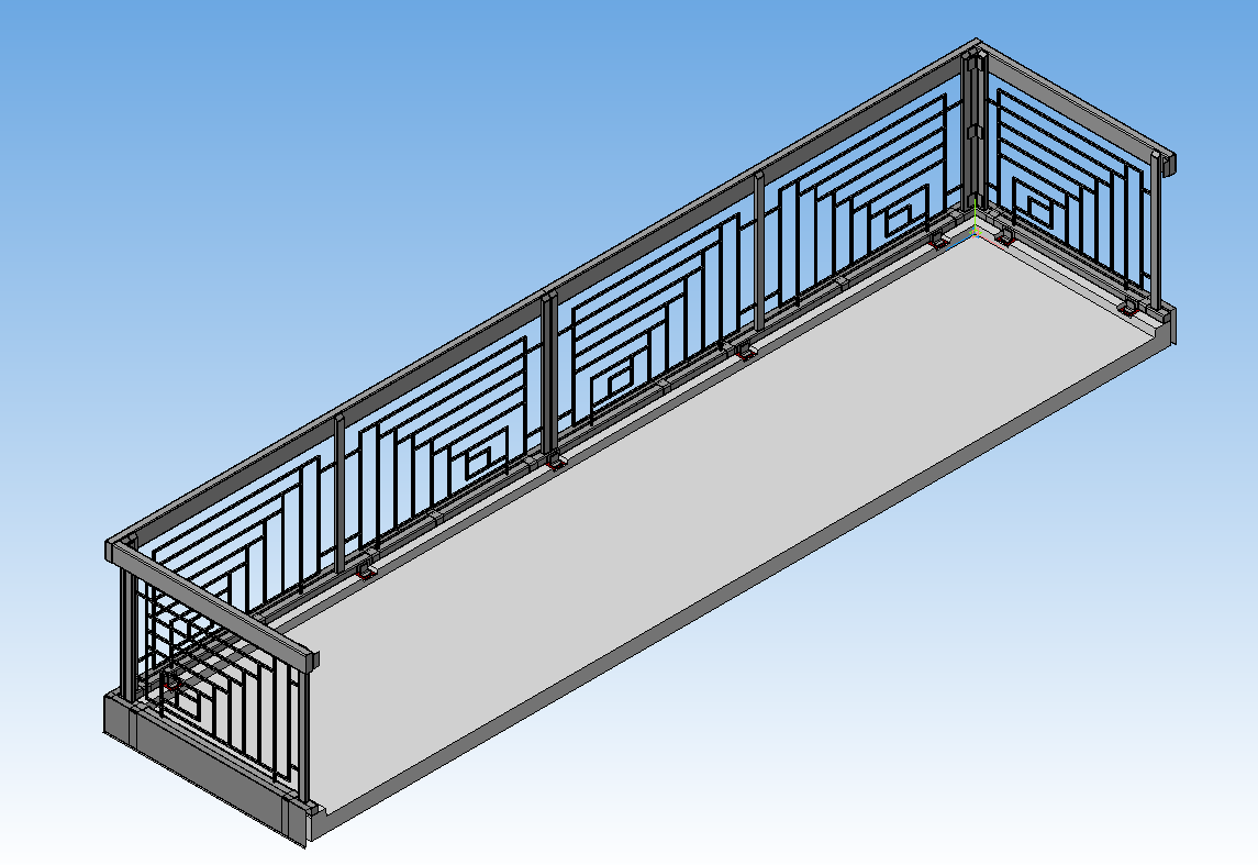 3D модель Балконное ограждение