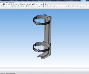 3D модель Кронштейн на ремнях для огнетушителя ОП-6