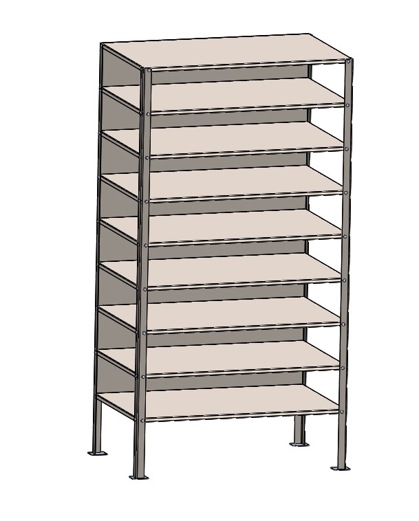 3D модель Стеллаж разборный 790х500х1500 мм