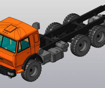 3D модель Шасси КАМАЗ-43118 (6х6)