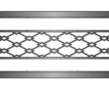 Чертеж Декоративная решётка 1420х230