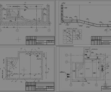 Чертеж Плавательный бассейн малый