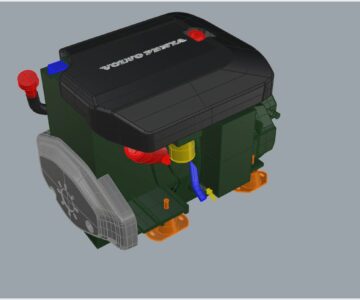 3D модель Морской двигатель Volvo Penta D3