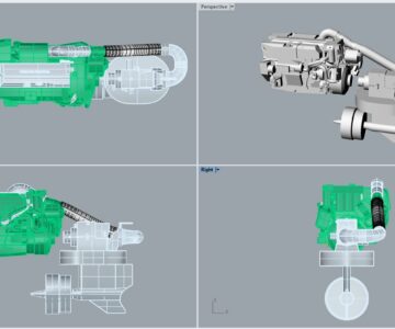 3D модель Судовой двигатель Volvo Penta IPS 350