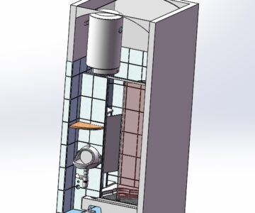 3D модель Душевая кабина с водонагревателем