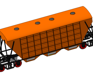 3D модель 3D Модель вагон-хоппер 11-739