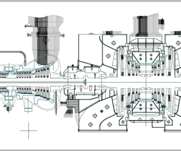 Чертеж Паровая турбина К110-6.5