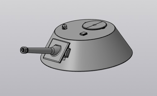3D модель Башня с 76-мм орудием