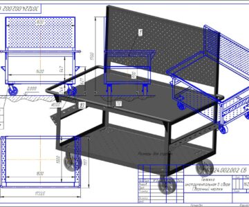 3D модель Тележка инструментальная передвижная 1000*1500