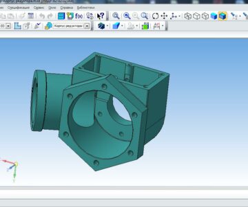 3D модель Трёхмерная модель корпуса редуктора коммунальной щётки