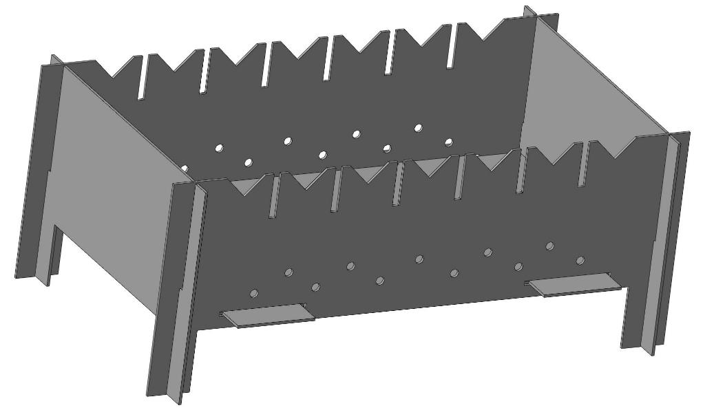3D модель Мангал  500х350х240 мм.