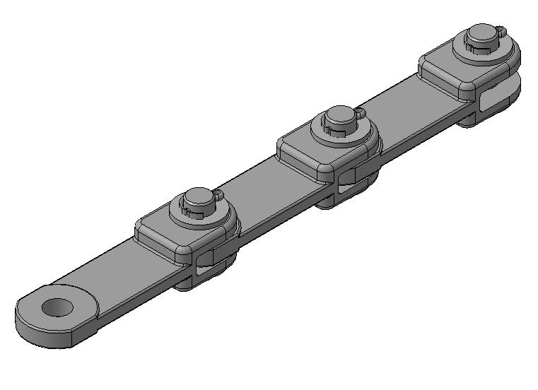 3D модель Цепь тяговая вильчатая ГОСТ 12996 Р1-100 и Р2-160