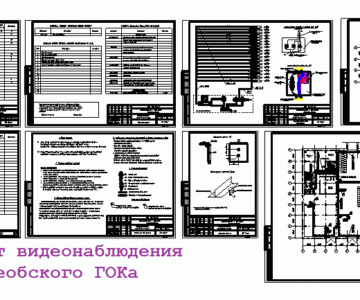 Чертеж Рабочий проект системы видеонаблюдения производственных помещений.