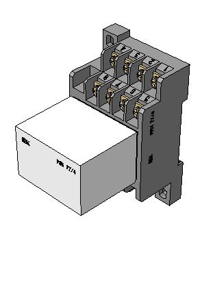 3D модель Реле РЭК 77-4 с разъёмом РРМ 77-4