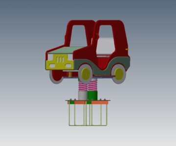 3D модель Детская качалка "Автомобиль"