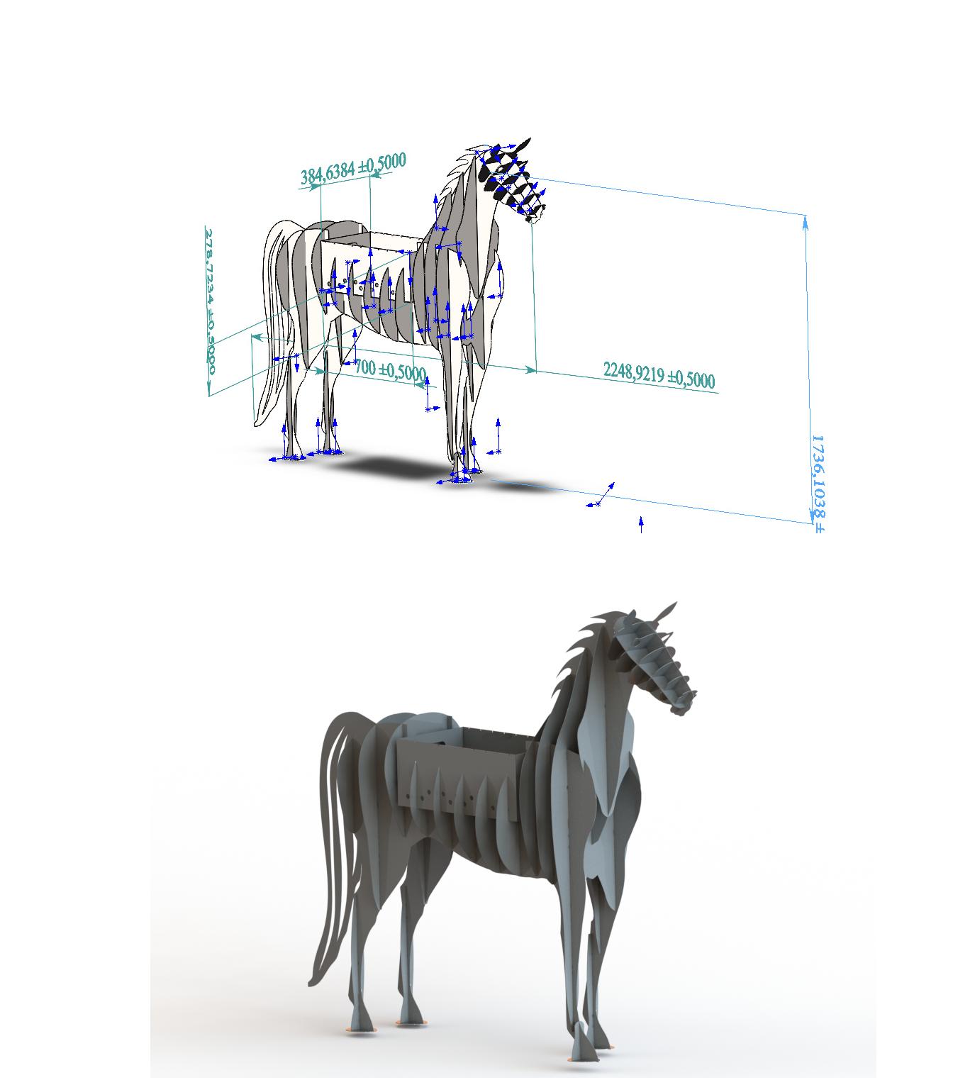 3D модель Мангал Конь