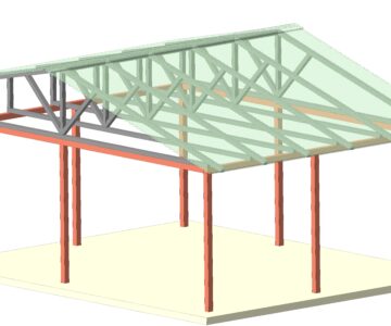 3D модель Беседка 5х4х3 м