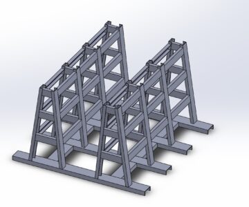 3D модель Стеллаж для листового металла (Двойная пирамида)