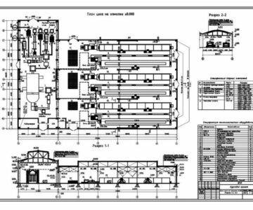 Чертеж Проектирование предприятия по производству пеностекла с детальной разработкой цеха по производству пеностеклянных блоков