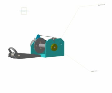 3D модель Якорная лебедка с свободным сбросом