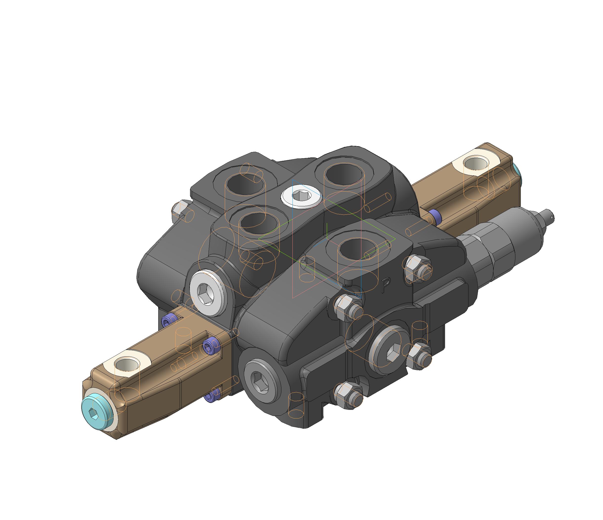 3D модель Гидрораспределитель секционный SN-4/1S