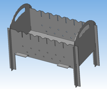 3D модель Мангал из 3мм разборный