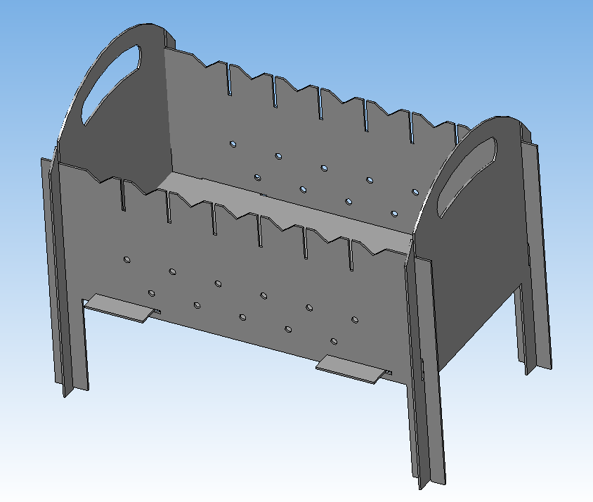 3D модель Мангал из 3мм разборный