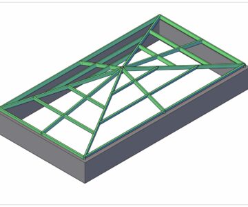 3D модель Зенитный фонарь из алюминиевого профиля