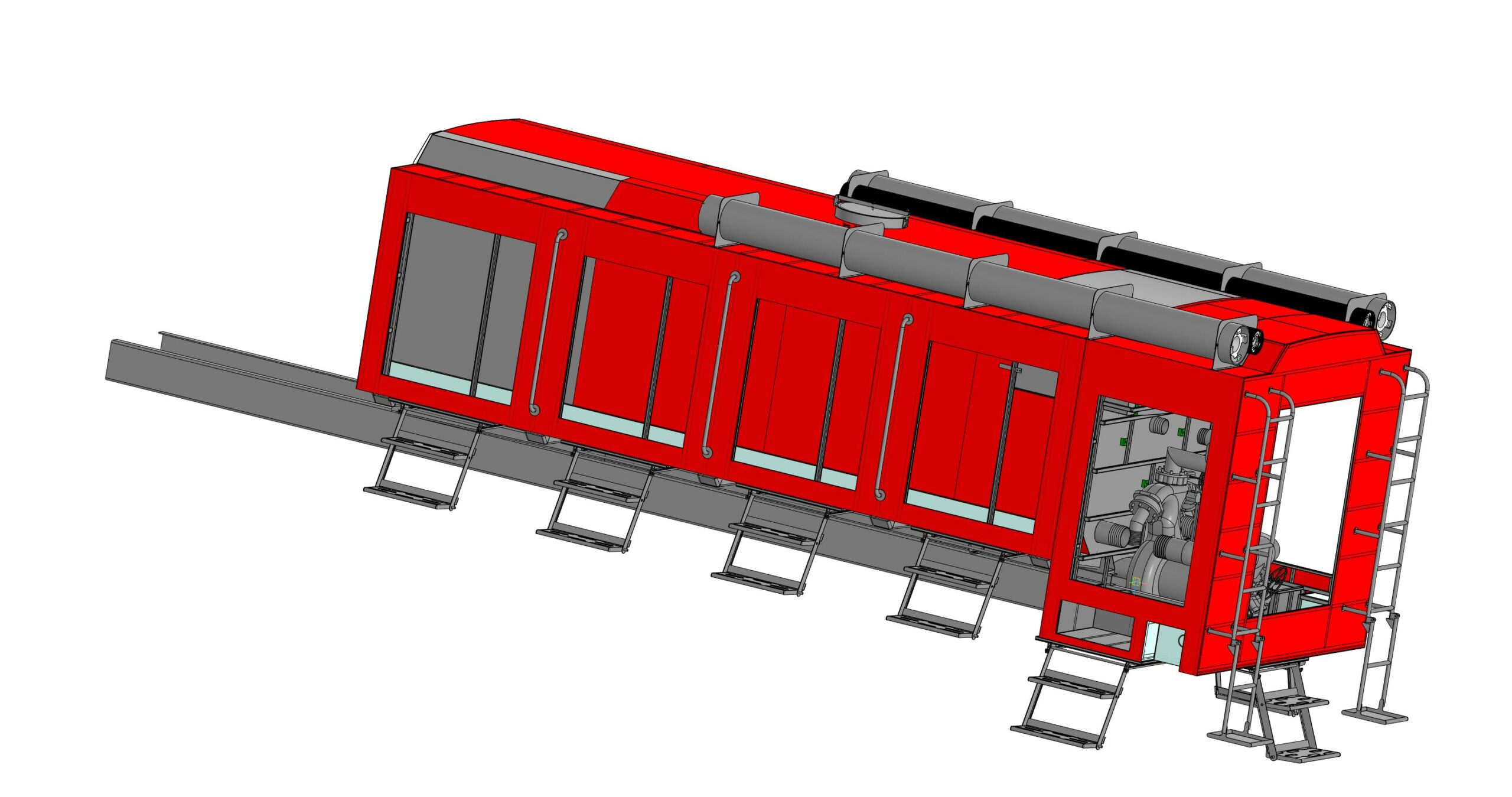 3D модель Надстройка пожарная на автомобиль камаз