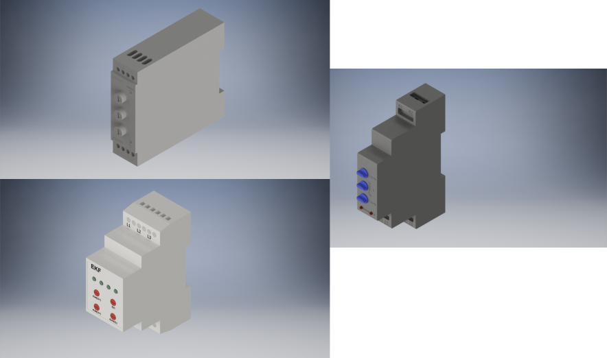 3D модель Сборник 3d моделей реле контроля фаз разных производителей