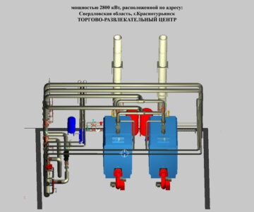 3D модель Котельная с котлами BUDERUS SK745