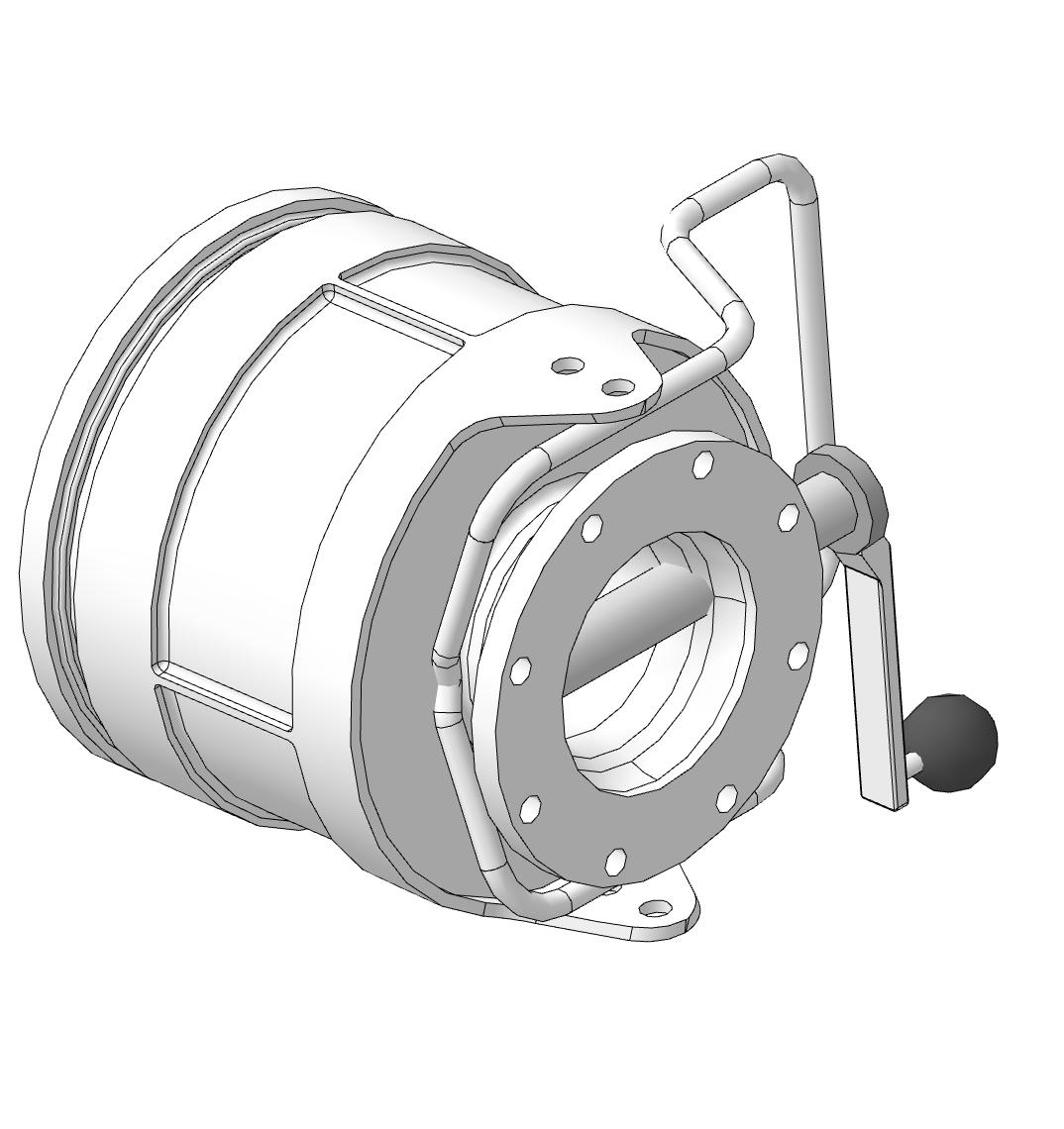 3D модель Муфта присоединительная для нижнего полуавтоматического налива API-RP 1004