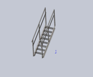 3D модель Лестничный марш сварной