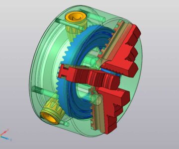 3D модель 3D Модель Патрон токарный d=160