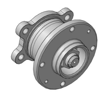 3D модель Ступица заднего колеса с осью 2108-3104014СБ