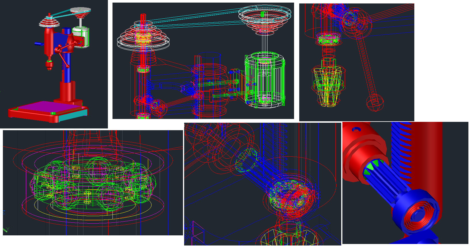 3D модель Модель настольно-сверлильного станка НС-12 (с кулачковым патроном для сверла)