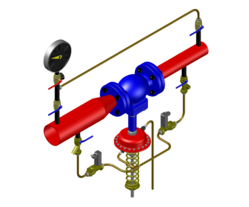 3D модель Узел регулятора давления