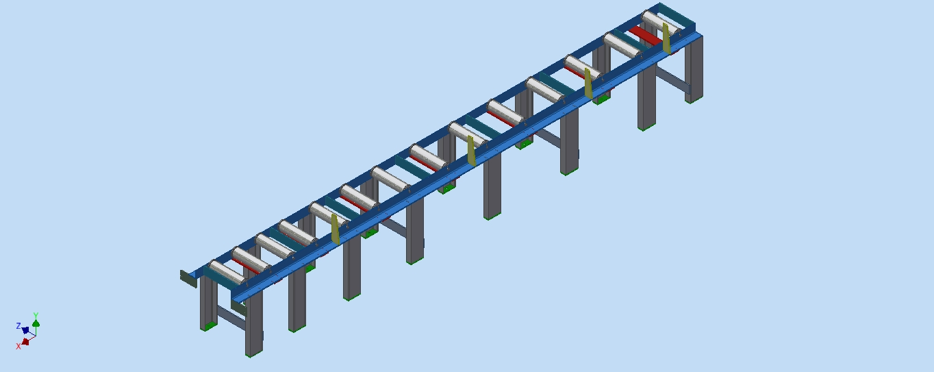 3D модель Рольганг 6000*450