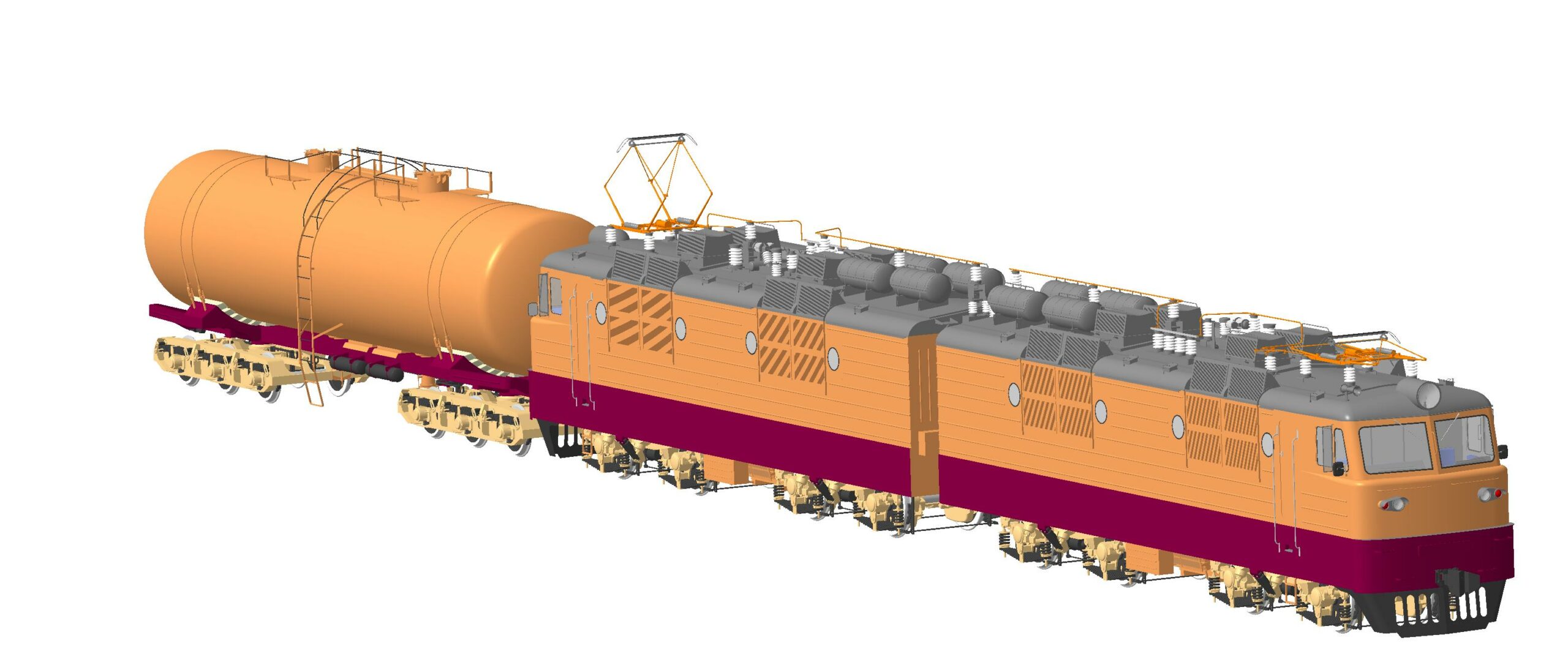 3D модель Жд состав для нефтепродуктов