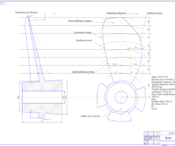 Чертеж Расчет и анализ показателей пропульсивного комплекса судна