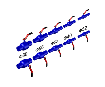 3D модель Шаровый кран сварной Ду 32-80 мм