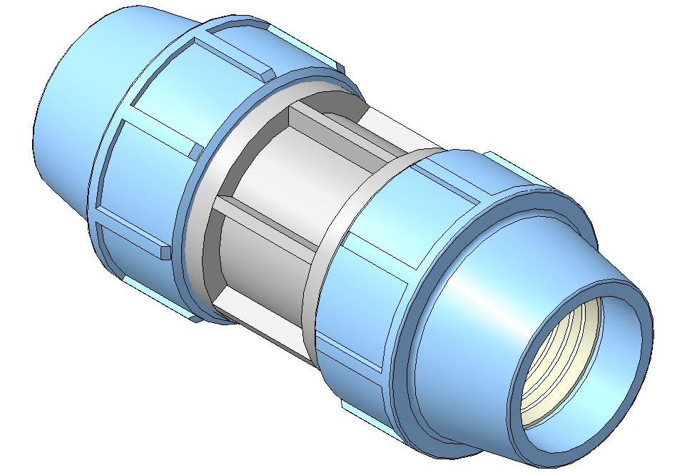 3D модель Блок муфты ITAL FITTING 63 1 PN16 PP