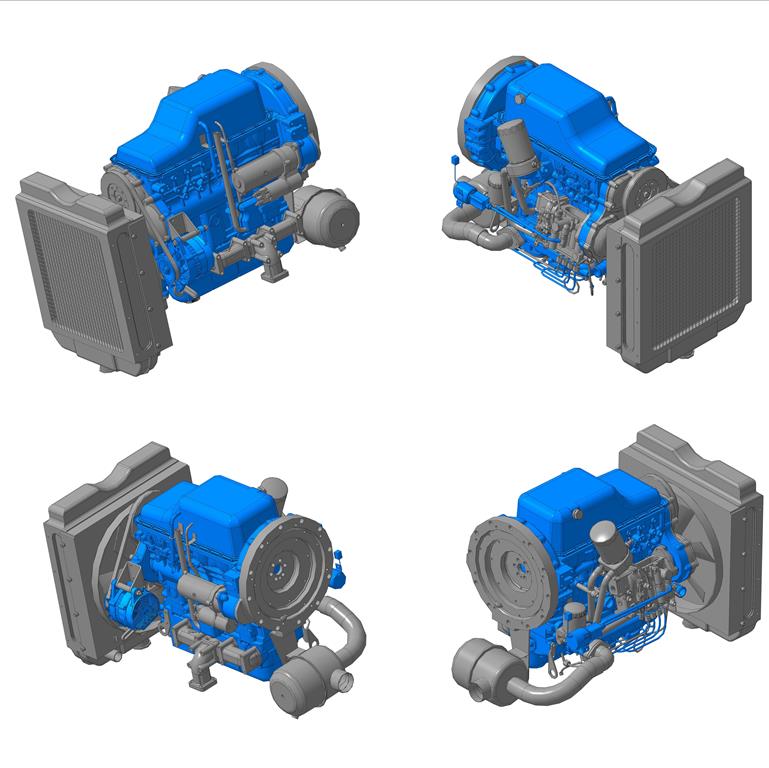 3D модель Дизельный двигатель BD 48.0 E