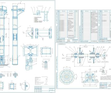 Чертеж Проектирование цепного элеватора