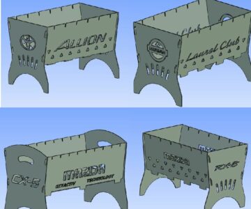 3D модель Мангал-разборный с автотематикой