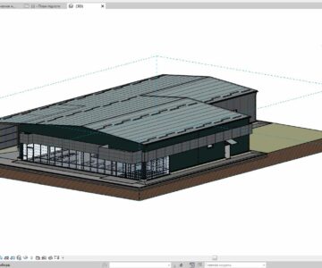 3D модель Рабочий проект магазина продовольственных товаров (раздела АР)