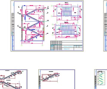Чертеж Лестница,чертежи КЖ (опалубка и армирование)